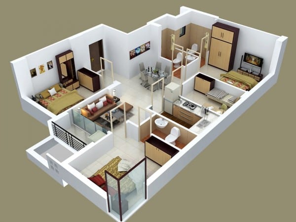 3d Rendering Interior House Modern Open Living Space With Kitchenloft Style  Duplex Apartment Residencehome Decoration Interior Designdrawing Line Sketch  To Realistic Stock Photo - Download Image Now - iStock