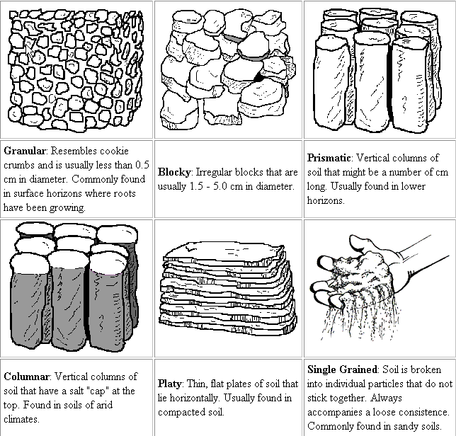 Types of soil structures