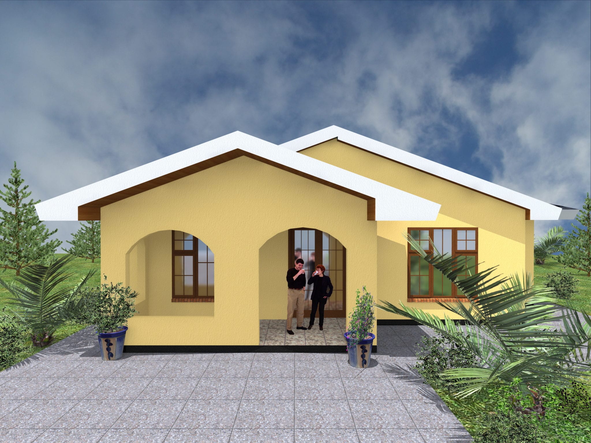 Simple three bedroom house plans in Kenya |HPD Consult