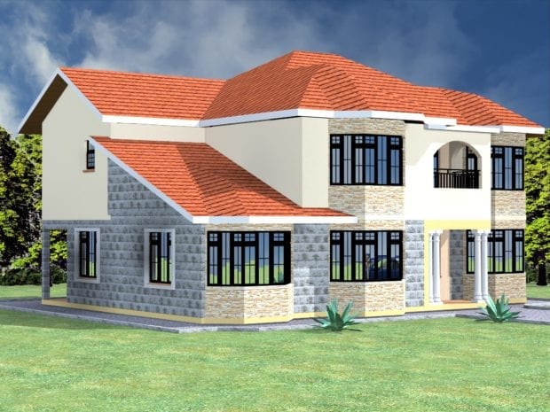 5 Bedroom Maisonette House Designs in Kenya