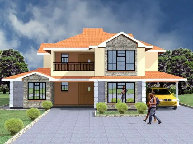 5 Bedroom Maisonette House Plans in Kenya | HPD Consult