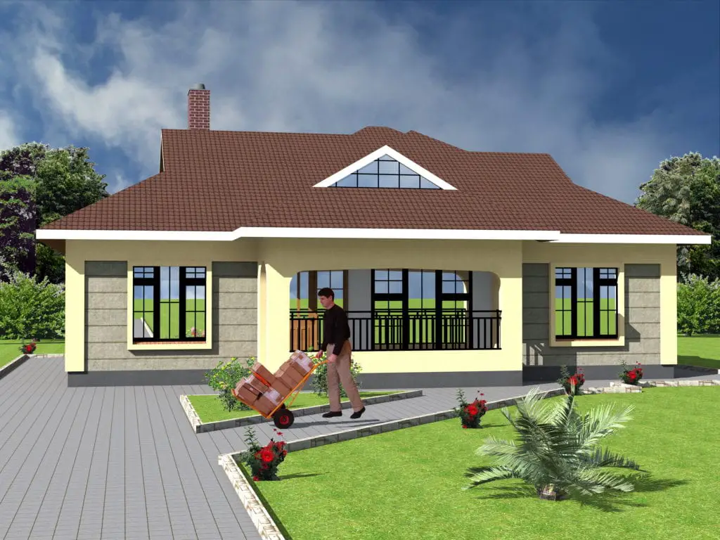 Modern 3 Bedroom Bungalow House Plan HPD Consult