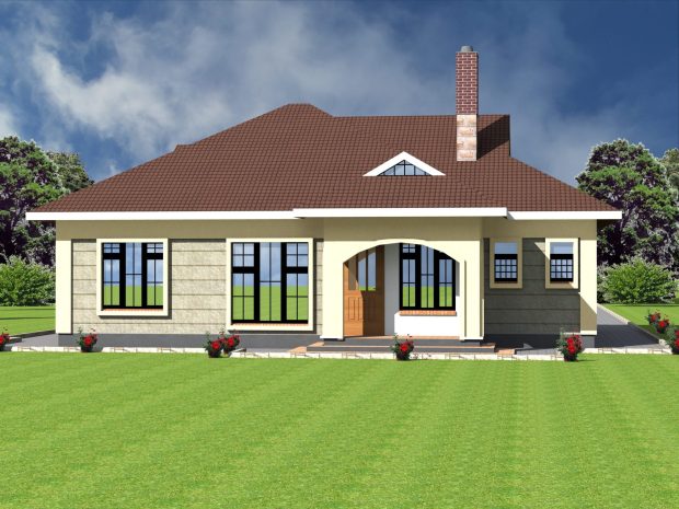 3 bedroom bungalow house plan