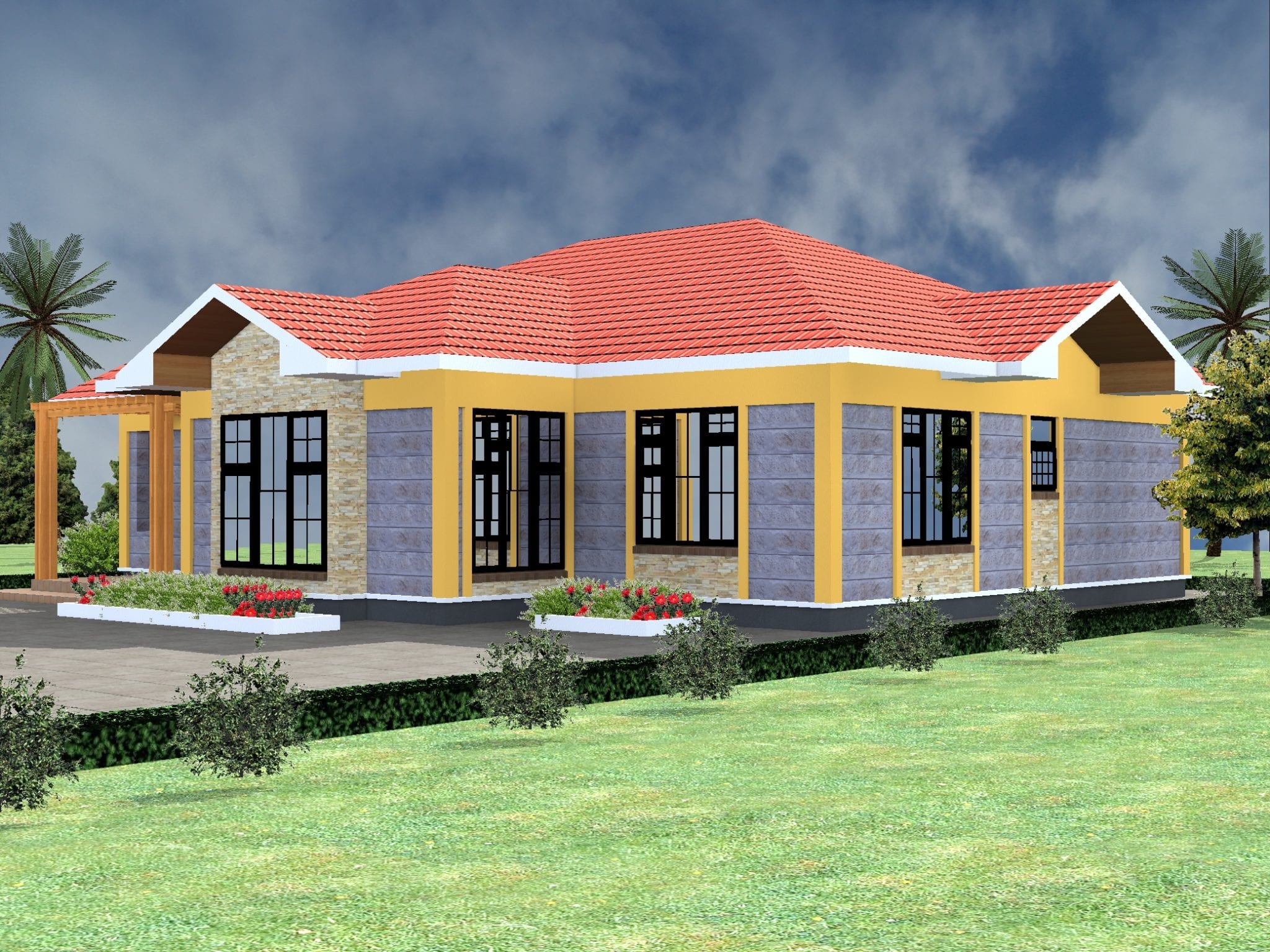 Four bedroom bungalow house plans in kenya HPD Consult