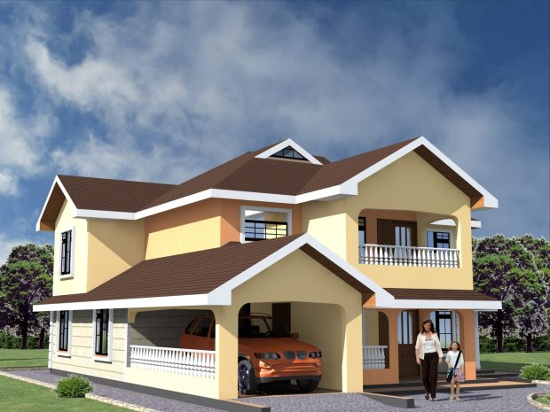 4 Bedroom house plans with attached garage.