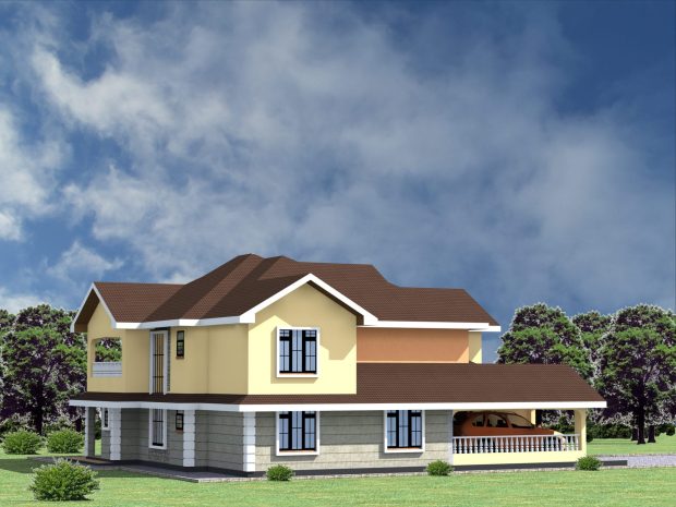 4 Bedroom house plans with attached garage.