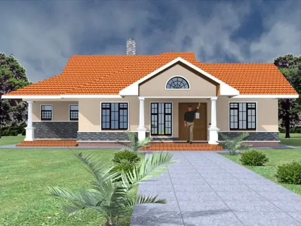 Three bedroom bungalow house plans in kenya