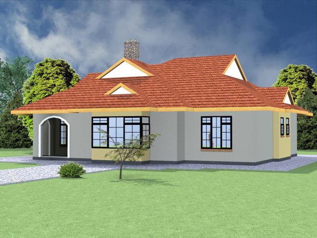 3 bedroom house plan with dimensions