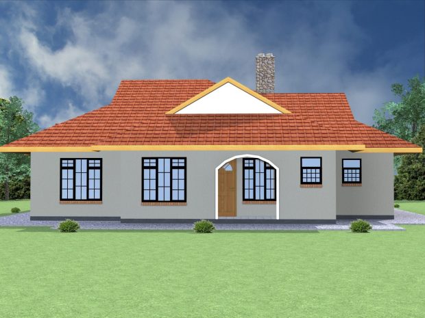 3 bedroom house plan with dimensions