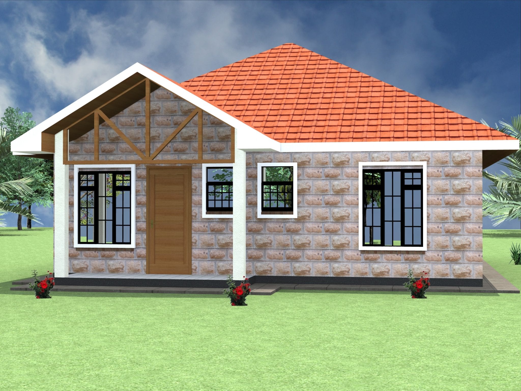 Three bedroom simple  house  plans  design  HPD Consult