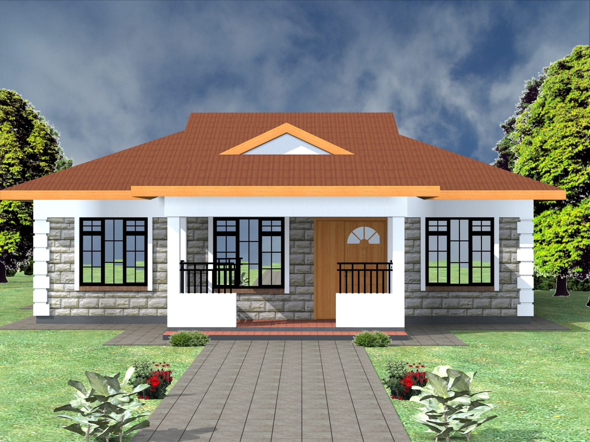 Free 3 Bedroom House Plans Design | HPD Consult