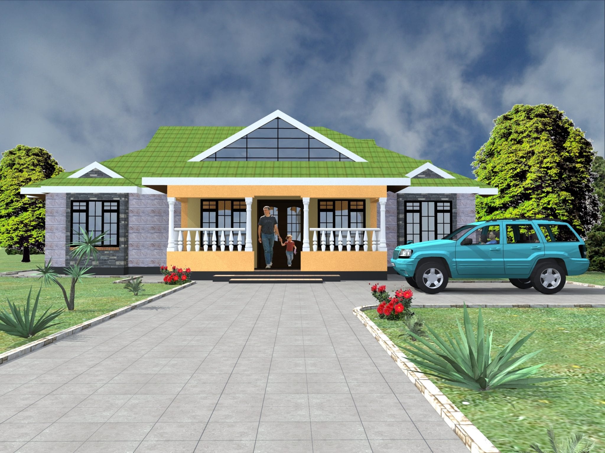 Four bedroom bungalow house plans in kenya HPD Consult