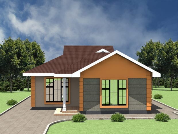 2 bedroom house plan in kenya