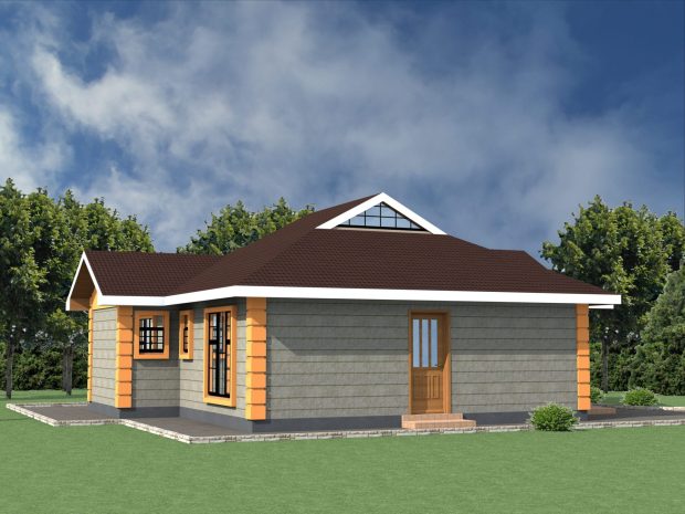 Low cost 2 bedroom house plan in Kenya