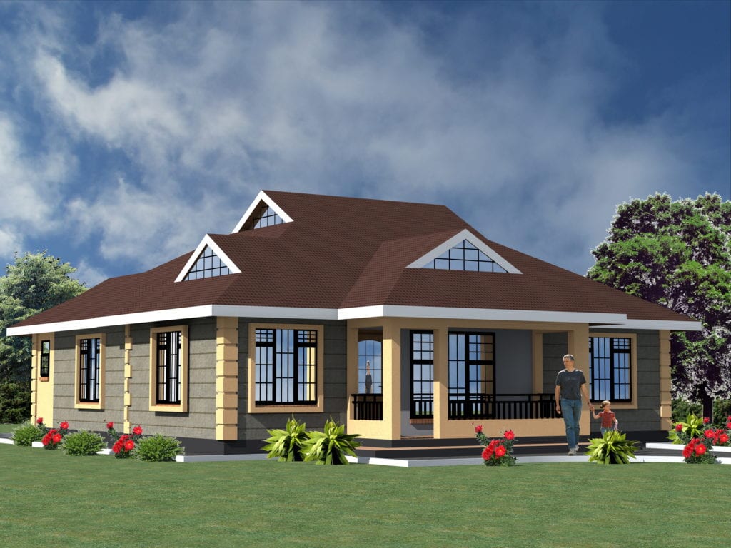 Cheap 3 bedroom house plans design HPD Consult