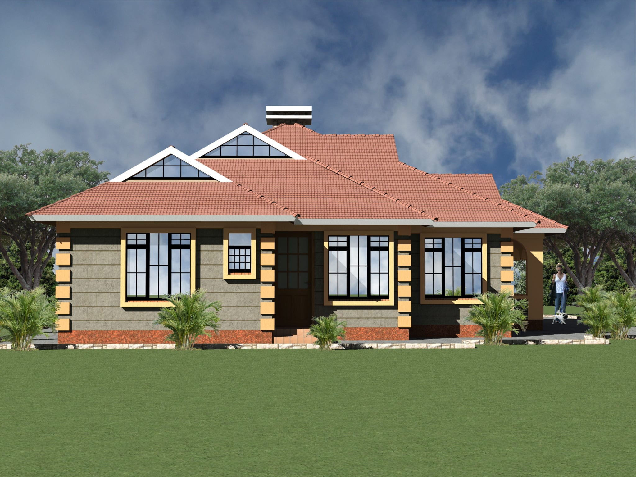 4  Bedroom Single Story  House  Plan  Designs  HPD Consult