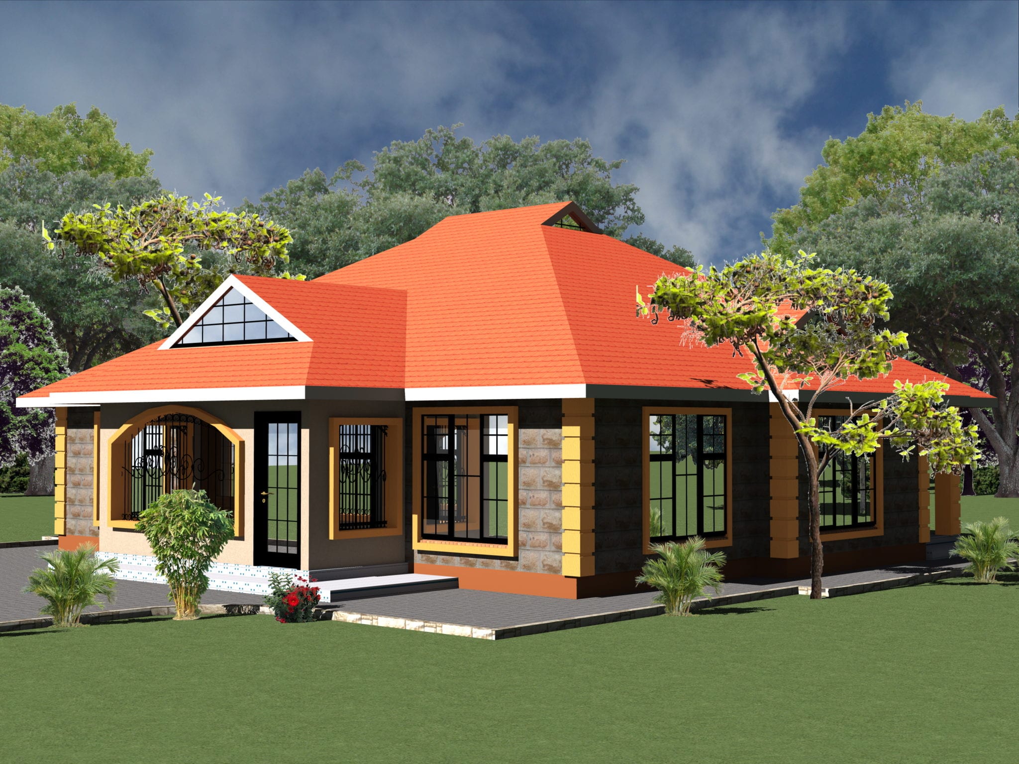 3 Bedroom Bungalow  House  Plans  in Kenya HPD Consult