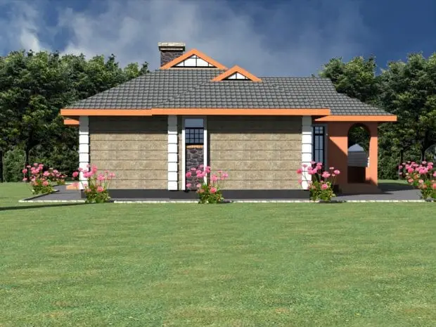 Simple 3 bedroom bungalow house