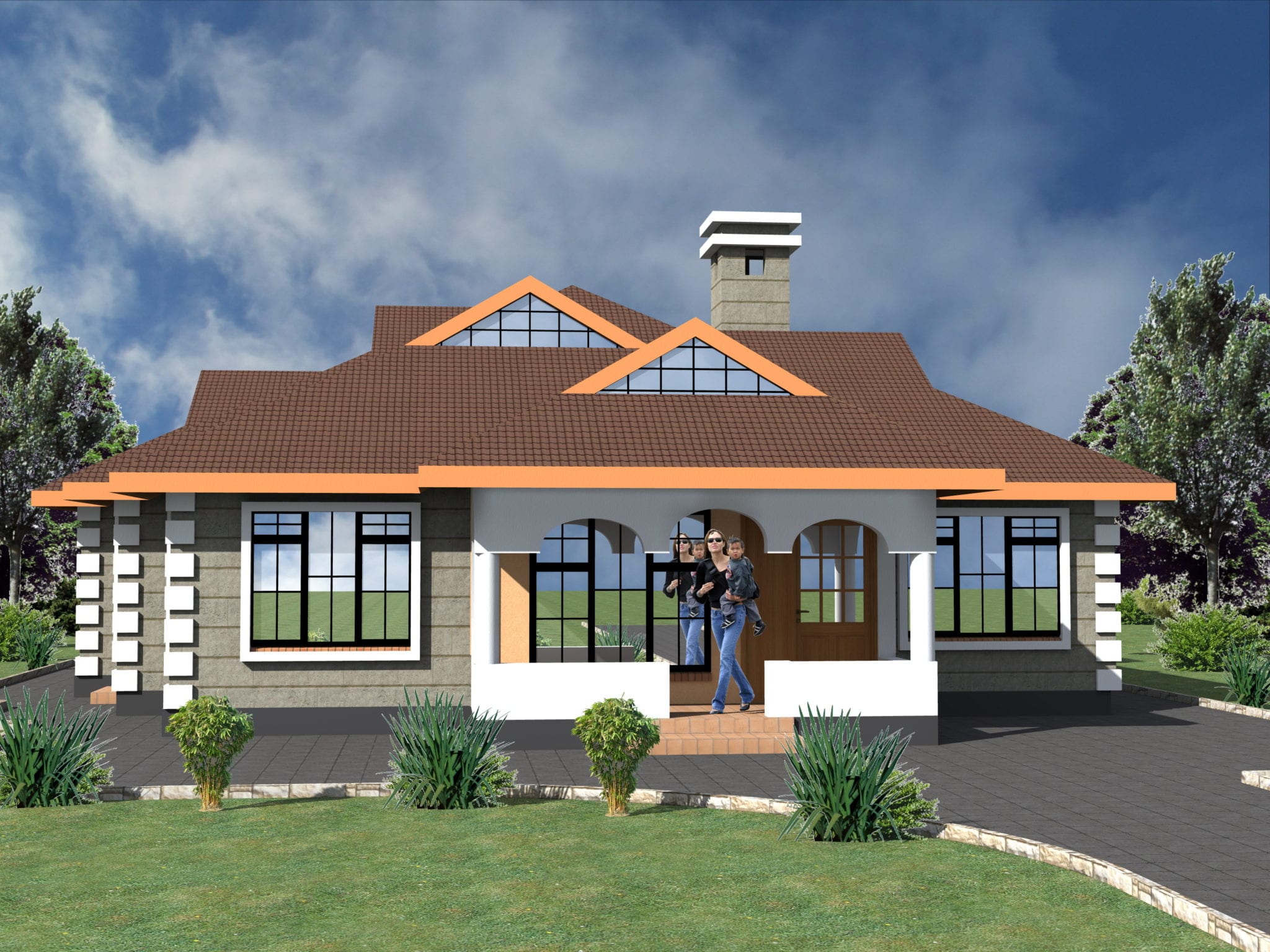  4  Bedroom  Bungalow Floor Plans  Design  HPD Consult