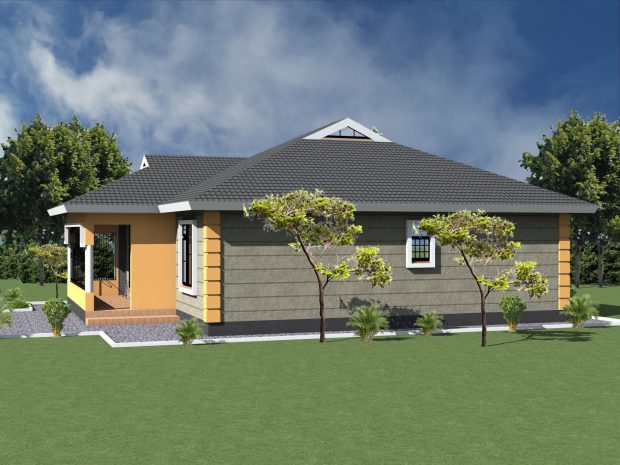 3 Bedroom Bungalow House Plan Design