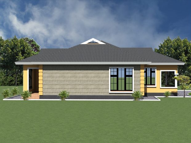 3 Bedroom Bungalow House Plan Design