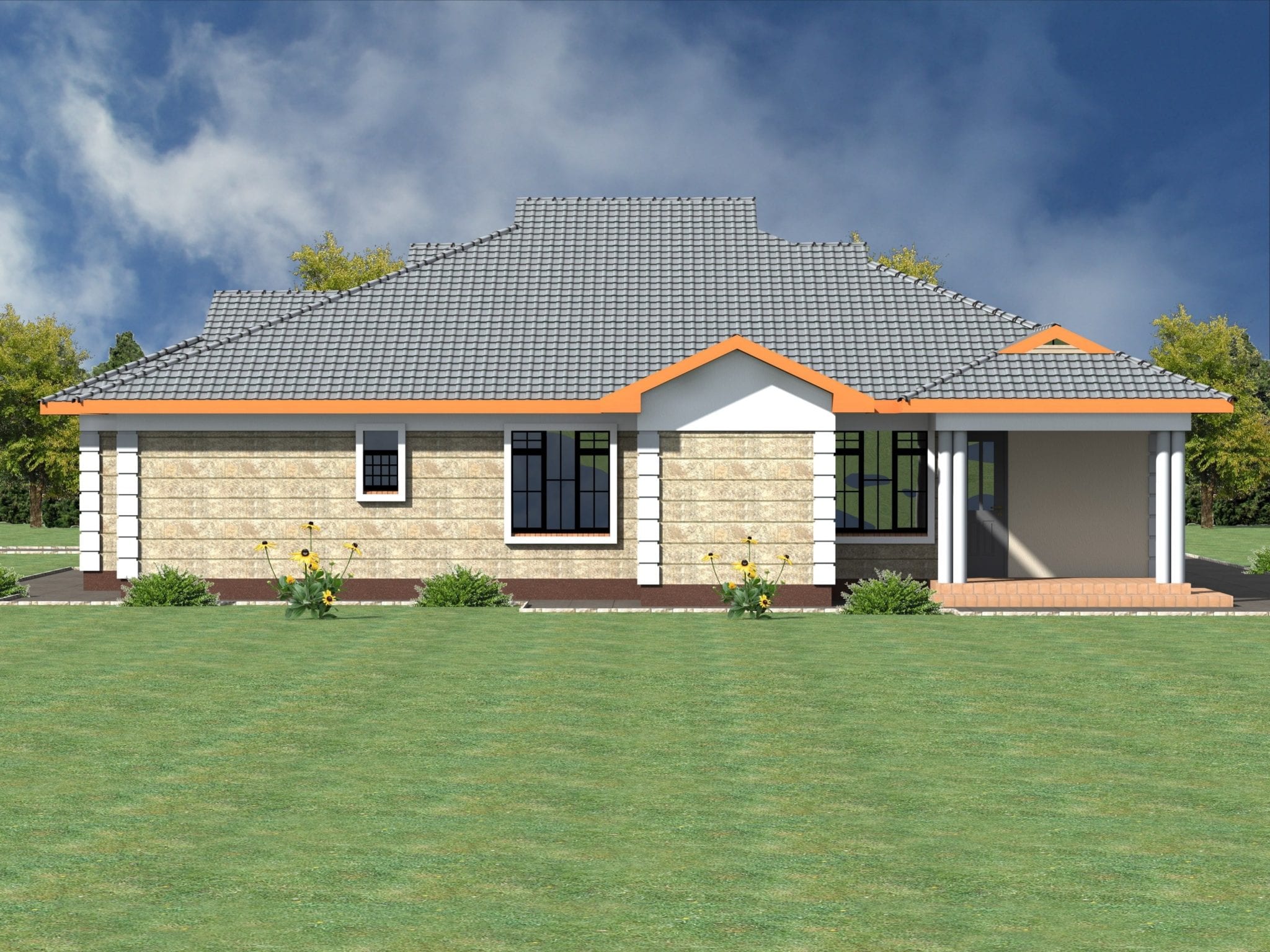 Low pitch roof house plans[ Check Full Details Here] | HPD Consult