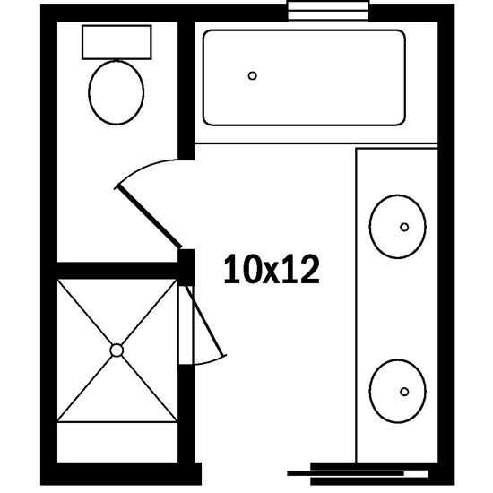 Master Bathroom Floor Plans 10x12