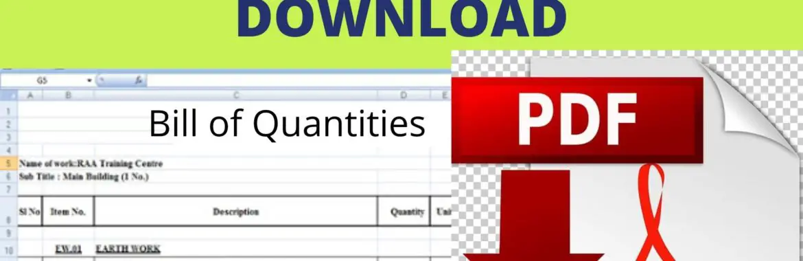 Bill of Quantities Example (PDF) + Advantages of BOQ