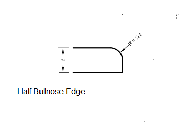 Half Bullnose Edge Countertops