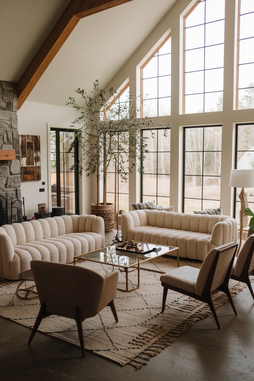 31 Vaulted Ceiling Living Room Design Ideas (Updated 2026)