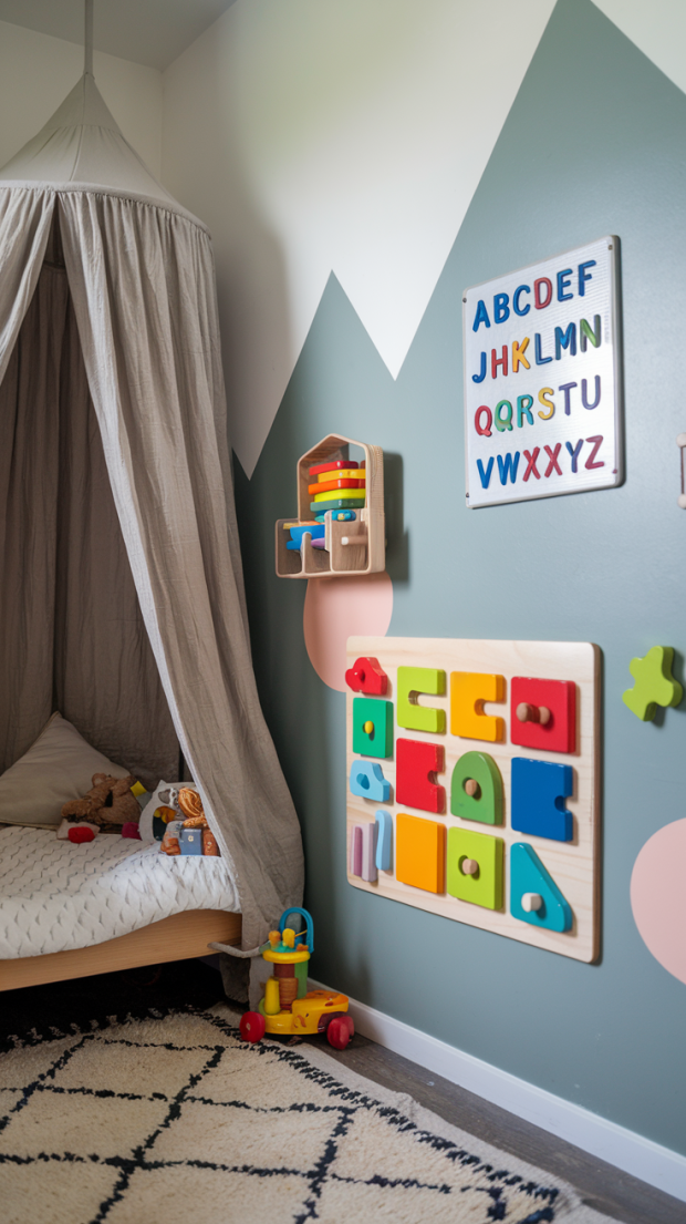 41 Toddler Boy Bedroom Ideas That Are Fun And Practical Updated 2025 A Photo Of A Toddler S Bedroom With An Interactive BwifSYtJRxKH6WINNv18Fg JK9VMIMbRP TJjIav53Daw 620x1105
