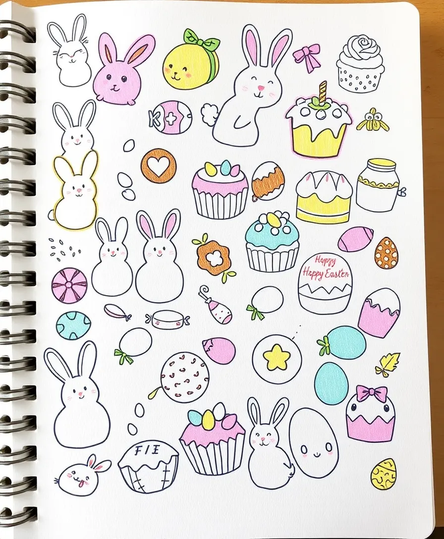 21 Easter Doodle Ideas for Your Sketchbook That Will Blow Your Mind! 19 21 Easter Doodle Ideas for Your Sketchbook That Will Blow Your Mind! - 16. Easter-themed Food Doodles