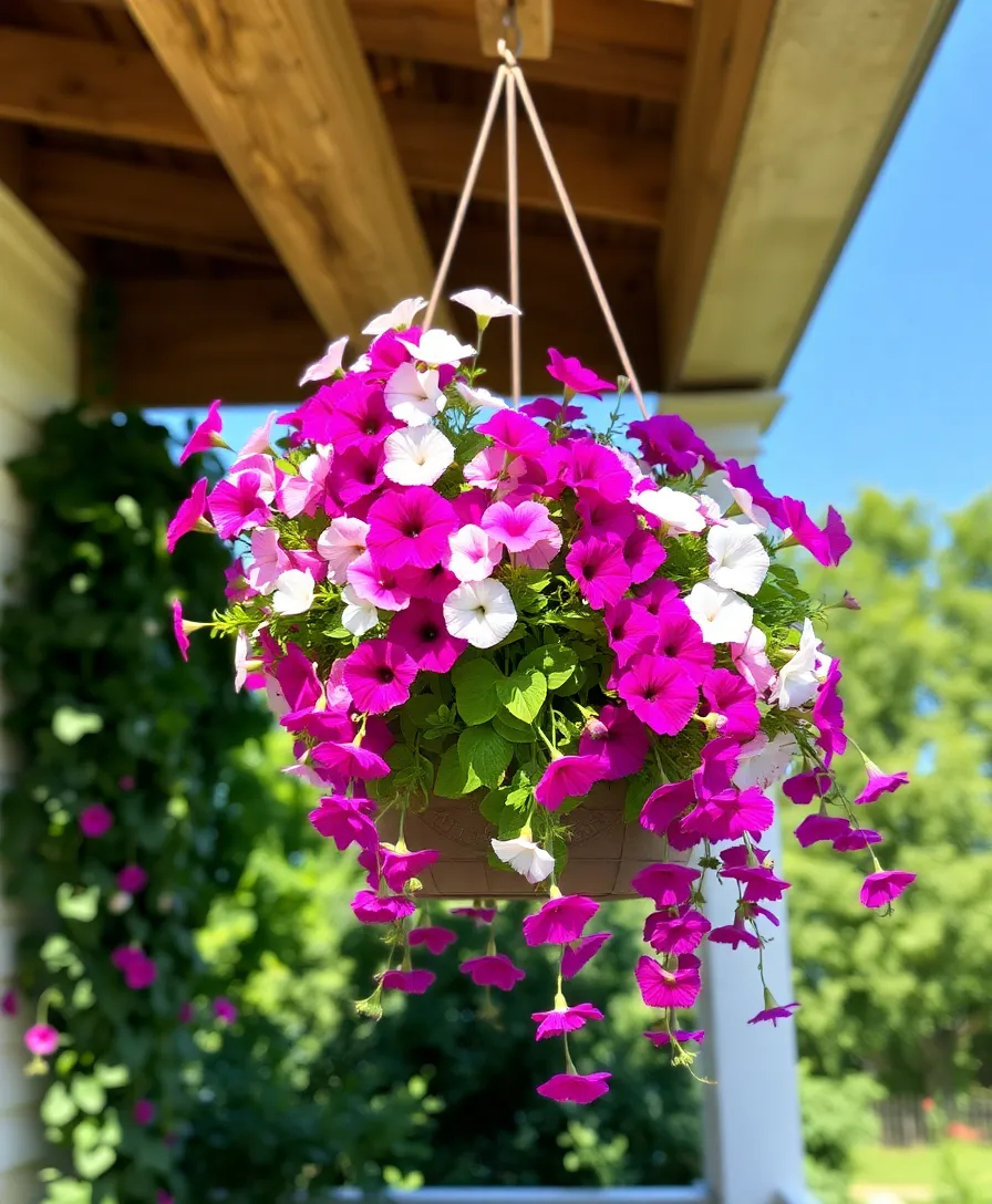 21 Stunning Hanging Plants for Your Outdoor Front Porch (You'll Wish You Knew #7 Sooner!) - 1. Trailing Petunias