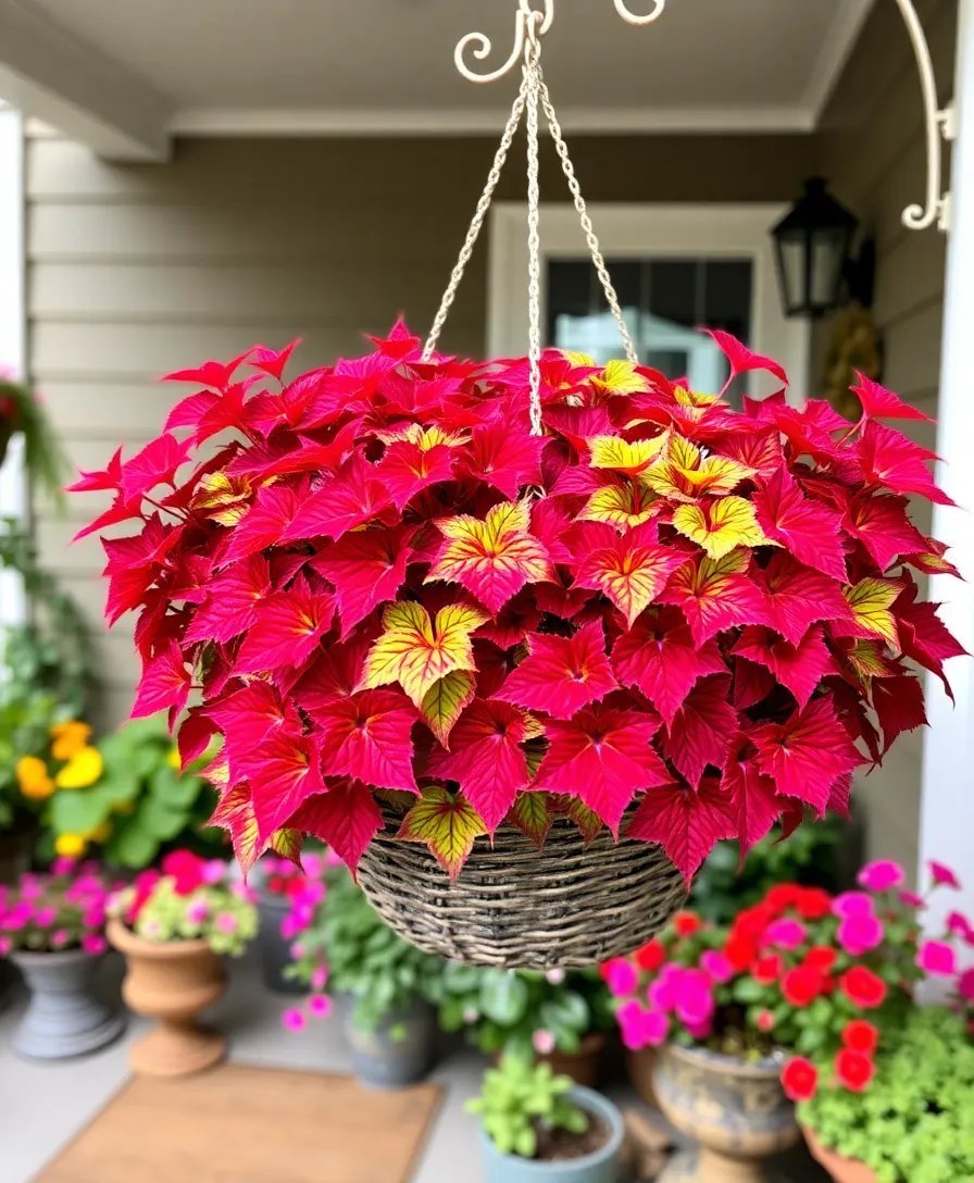 21 Stunning Hanging Plants for Your Outdoor Front Porch (You'll Wish You Knew #7 Sooner!) - 17. Red-Leafed Coleus
