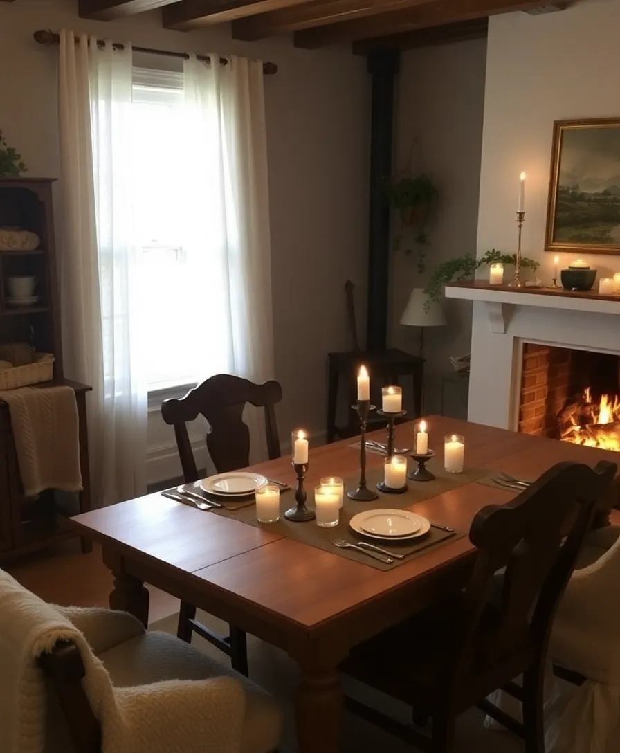 21 Whimsical Cottagecore Dining Rooms That'll Transport You to a Cozy Countryside! 16 21 Whimsical Cottagecore Dining Rooms That'll Transport You to a Cozy Countryside! - 13. Cozy Fireplace Setting
