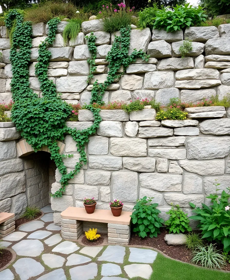 21 Inspiring Garden Zen Ideas for a Peaceful Retreat (Transform Your Backyard into a Sanctuary!) 21 21 Inspiring Garden Zen Ideas for a Peaceful Retreat - 18. Natural Stone Walls