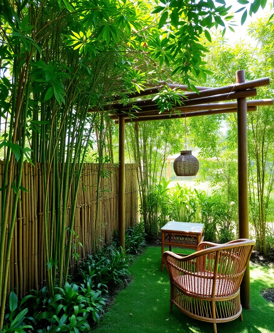 21 Inspiring Garden Zen Ideas for a Peaceful Retreat (Transform Your Backyard into a Sanctuary!) 10 21 Inspiring Garden Zen Ideas for a Peaceful Retreat - 7. Bamboo Accents