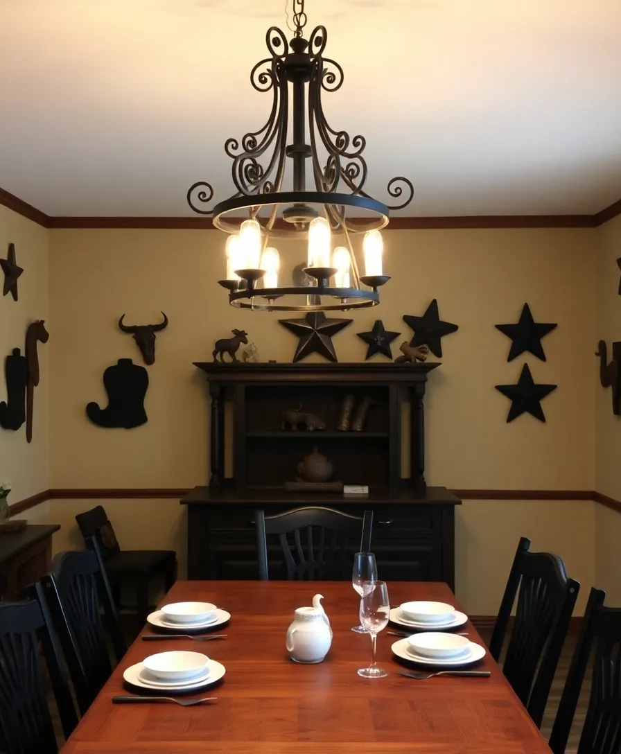 21 Vintage Western Decor Ideas That'll Make You Feel Like a True Cowboy! 14 21 Vintage Western Decor Ideas That'll Make You Feel Like a True Cowboy! - 11. Rustic Lighting Fixtures