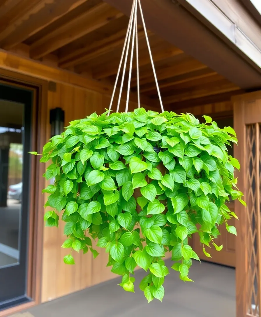 21 Stunning Hanging Plants for Your Outdoor Front Porch (You'll Wish You Knew #7 Sooner!) - 7. Scindapsus (Pothos)
