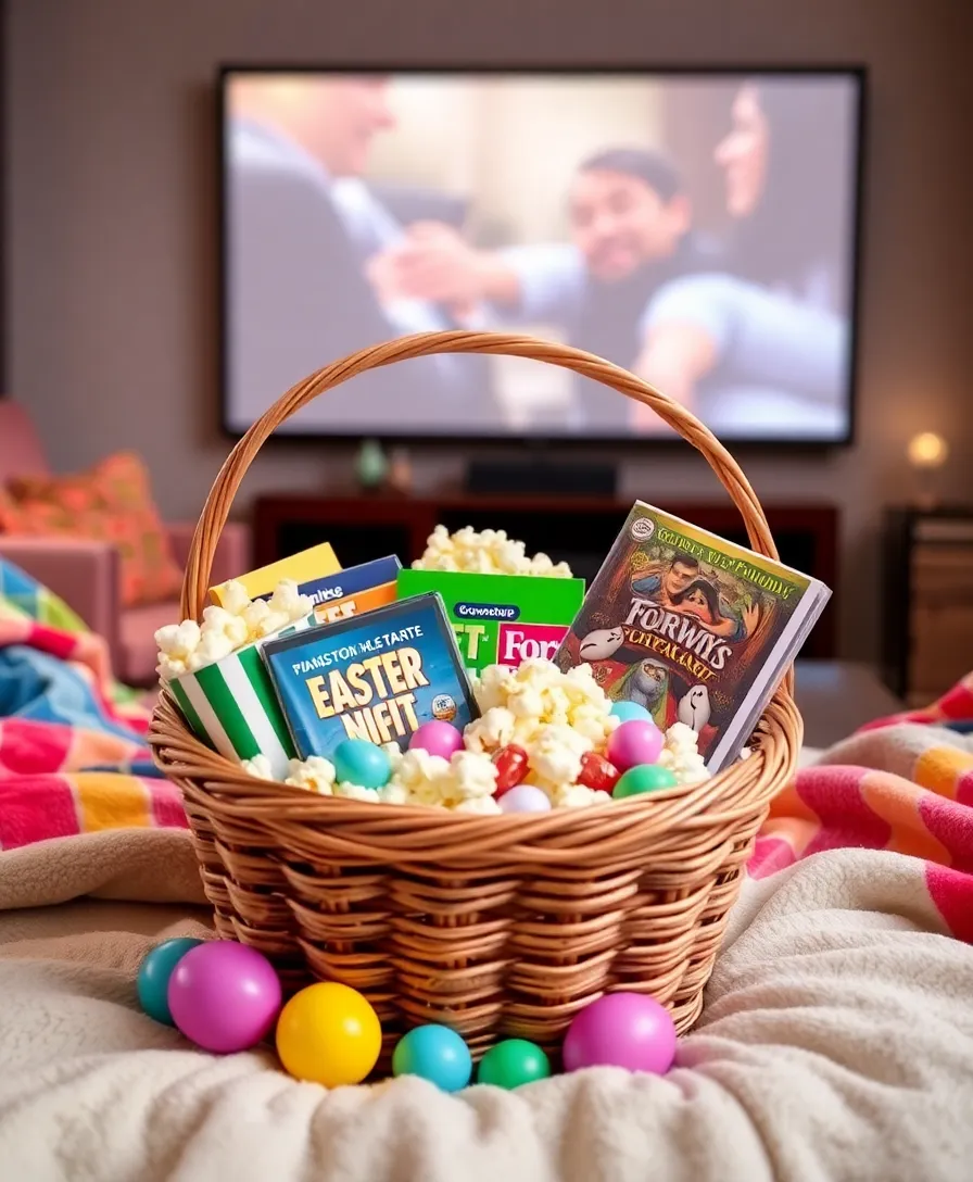 21 Easter Basket Ideas for Kids That They’ll Love 23 21 Easter Basket Ideas for Kids That They’ll Love (You Won't Believe #10!) - 20. Movie Night Basket