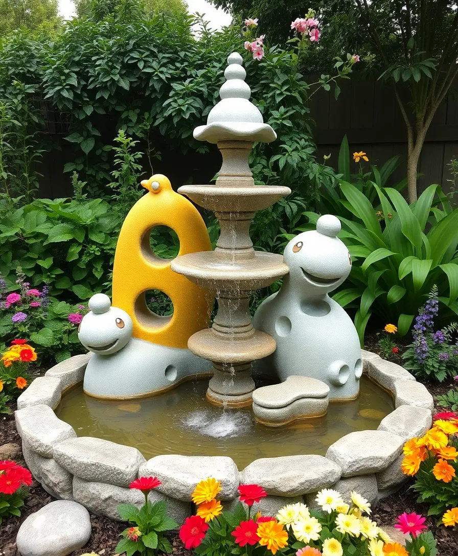 21 Whimsical Garden Whimsy Ideas That Will Spark Joy 20 21 Whimsical Garden Whimsy Ideas That Will Spark Joy (You Won't Believe #7!) - 17. Whimsical Garden Fountains