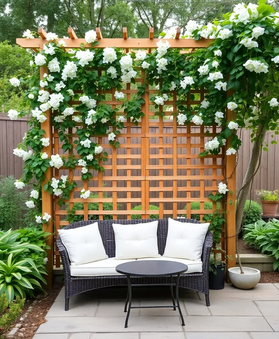 21 Stunning Garden Trellis Ideas For Wall Climbing Vines That Will Transform Your Space! 16 21 Stunning Garden Trellis Ideas For Wall Climbing Vines That Will Transform Your Space! - 13. Trellis as a Privacy Screen