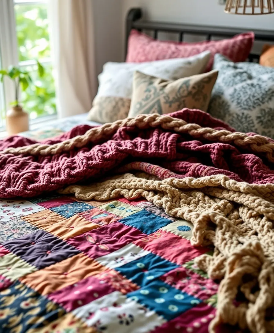 21 Eclectic Boho Bedroom Ideas That'll Make You Want to Redecorate Right Now! 4 21 Eclectic Boho Bedroom Ideas That'll Make You Want to Redecorate Right Now! - 1. Layered Textiles