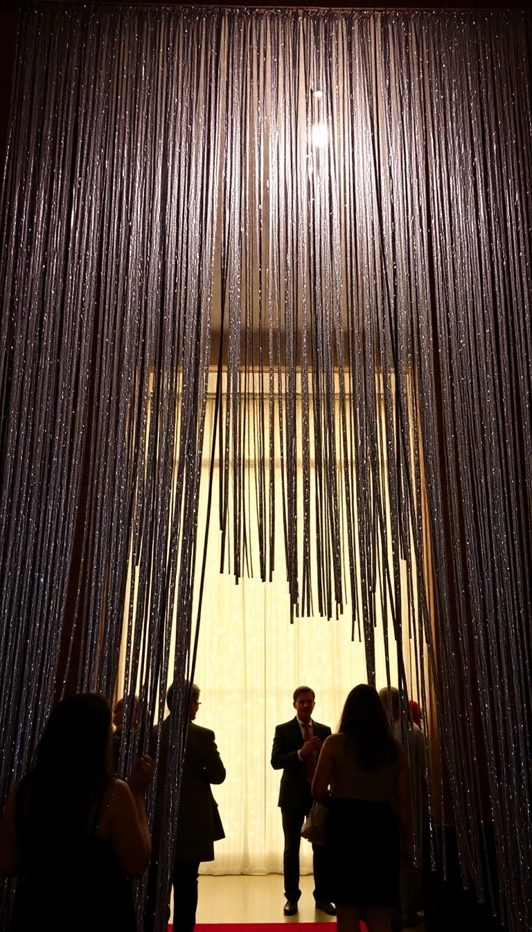 21 Brilliant DIY Birthday Decorations That Will Wow Your Guests 19 21 Brilliant DIY Birthday Decorations That Will Wow Your Guests (You Won't Believe #10!) - 16. DIY Tinsel Curtains