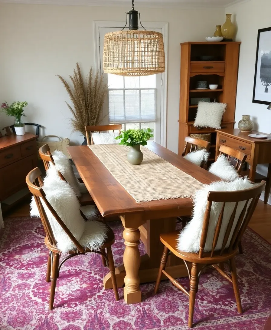 21 Whimsical Cottagecore Dining Rooms That'll Transport You to a Cozy Countryside! 22 21 Whimsical Cottagecore Dining Rooms That'll Transport You to a Cozy Countryside! - 19. Textured Layers
