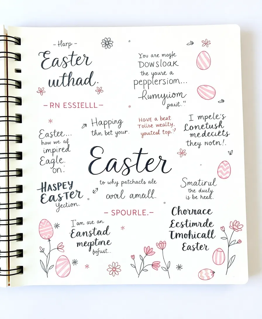 21 Easter Doodle Ideas for Your Sketchbook That Will Blow Your Mind! 15 21 Easter Doodle Ideas for Your Sketchbook That Will Blow Your Mind! - 12. Easter Quotes and Typography