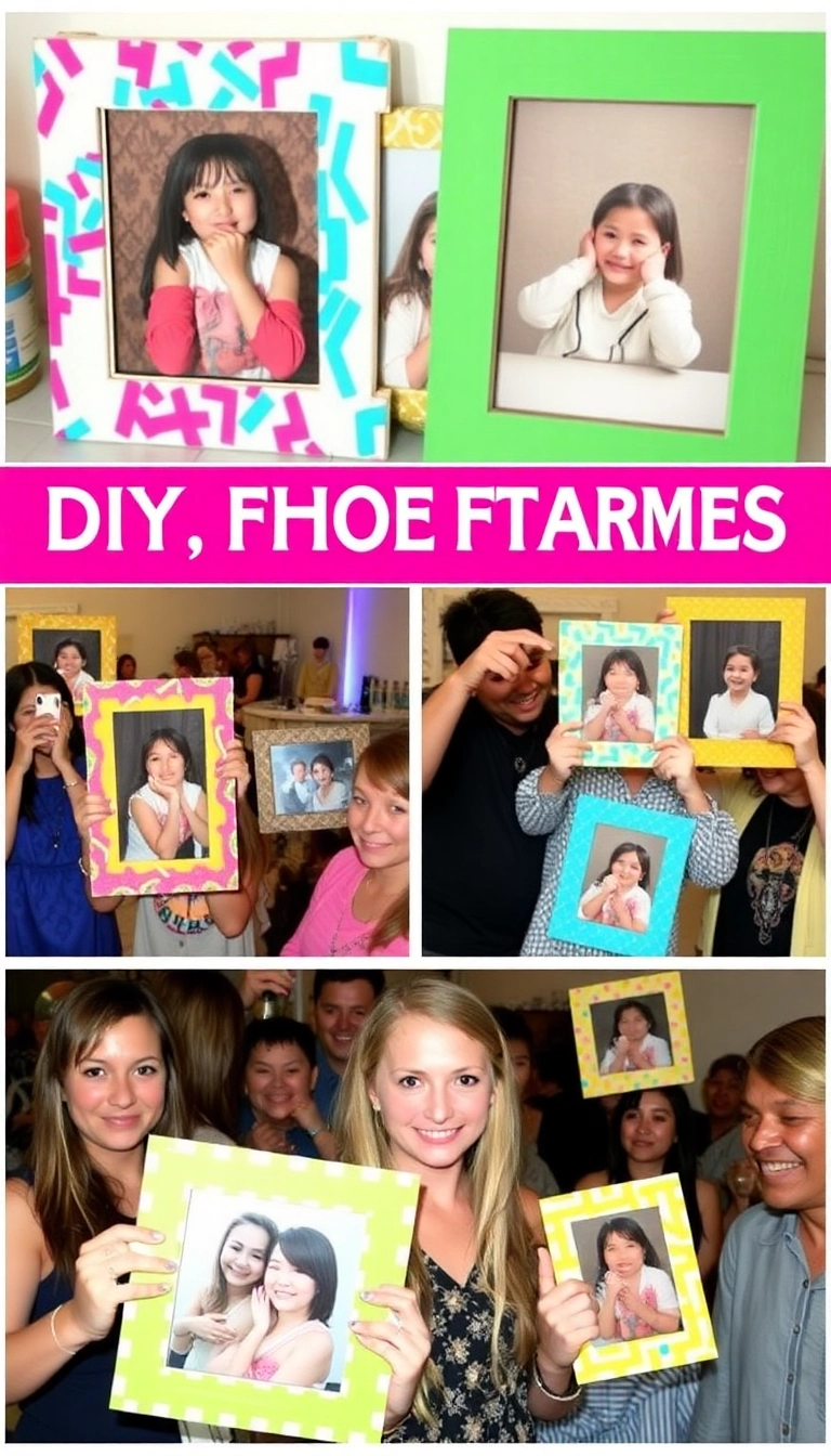 21 Brilliant DIY Birthday Decorations That Will Wow Your Guests 13 21 Brilliant DIY Birthday Decorations That Will Wow Your Guests (You Won't Believe #10!) - 10. DIY Photo Frames