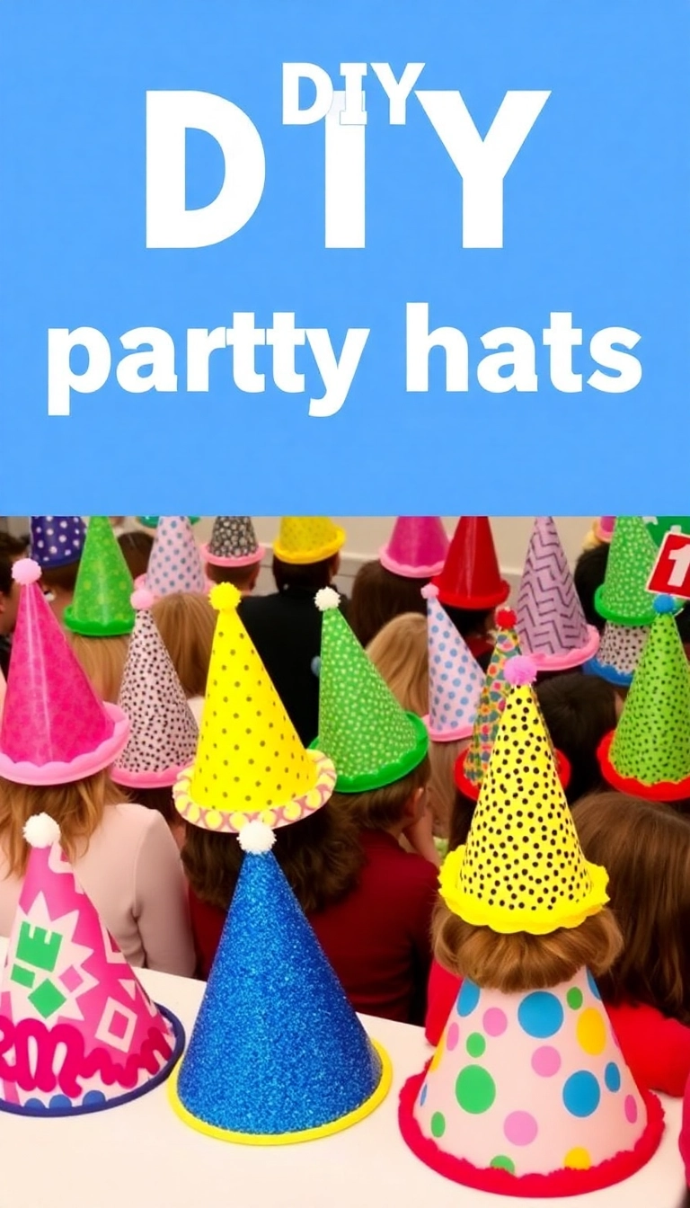 21 Brilliant DIY Birthday Decorations That Will Wow Your Guests 14 21 Brilliant DIY Birthday Decorations That Will Wow Your Guests (You Won't Believe #10!) - 11. Fun Party Hats