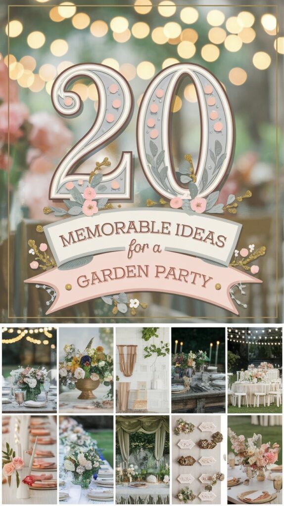 20 Memorable Ideas for a Garden Party 4
