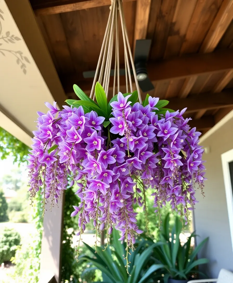 21 Stunning Hanging Plants for Your Outdoor Front Porch (You'll Wish You Knew #7 Sooner!) - 18. Petrea volubilis (Trumpet Vine)
